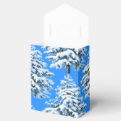 Icy Boomdromen Besneeuwd Bos Bedankdoosjes (Geopend)