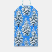 Icy Boomdromen Besneeuwd Bos Cadeaulabel (Voorkant)