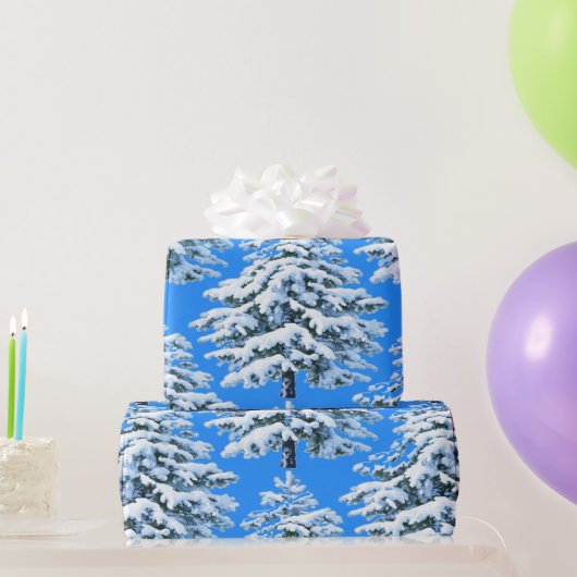 Icy Boomdromen Besneeuwd Bos Cadeaupapier (Feestgeschenken)