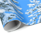 Icy Boomdromen Besneeuwd Bos Cadeaupapier (Rol Hoek)
