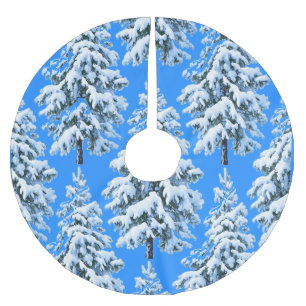 Icy Boomdromen Besneeuwd Bos Kerstboom Rok