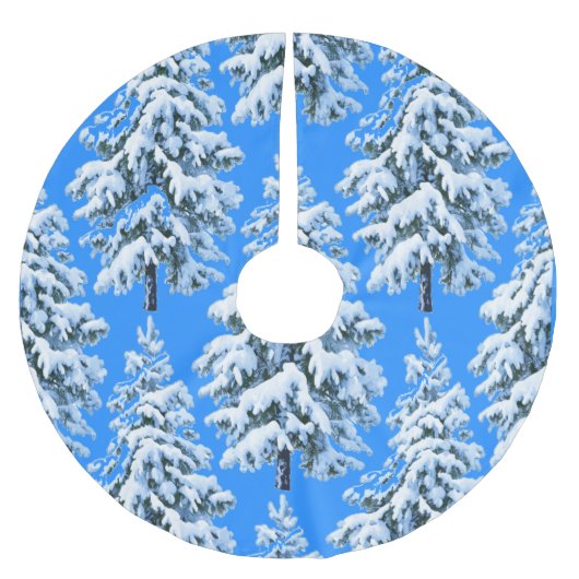 Icy Boomdromen Besneeuwd Bos Kerstboom Rok (Voorkant)