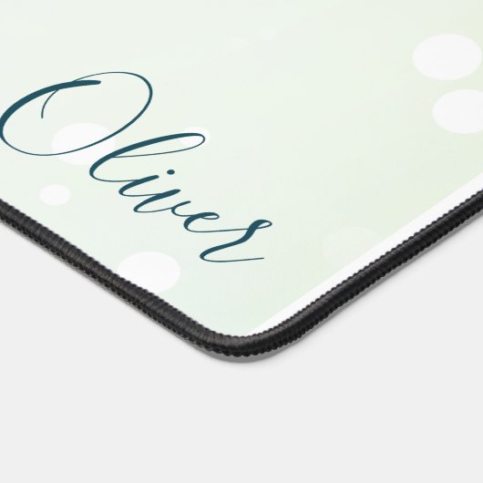 Icy Bord Groene Etherische Bokeh Galaxy en Blauwgr Bureaumat (Hoek)