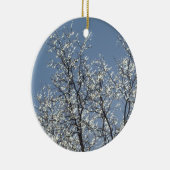 Icy Branches in Winter Blue Sky Keramisch Ornament (Rechts)