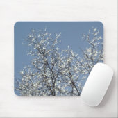 Icy Branches in Winter Blue Sky Muismat (Met muis)