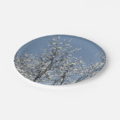 Icy Branches in Winter Blue Sky Papieren Bordje (Gekanteld)