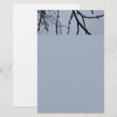 Icy Branches Winter Natuur Briefpapier (Voorkant / Achterkant)