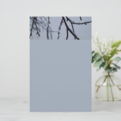 Icy Branches Winter Natuur Briefpapier (Staand voorkant)