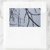 Icy Branches Winter Natuur Rechthoekige Sticker (Tas)