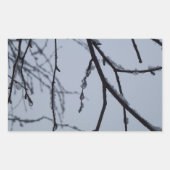 Icy Branches Winter Natuur Rechthoekige Sticker (Voorkant)