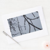 Icy Branches Winter Natuur Rechthoekige Sticker (Envelop)
