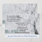 Icy Branches Winter Wonderland Wedding Kaart (Voorkant / Achterkant)