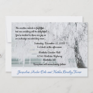 Icy Branches Winter Wonderland Wedding Kaart