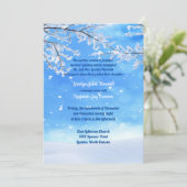 Icy Branches Winter Wonderland Wedding Kaart (Staand voorkant)