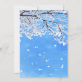 Icy Branches Winter Wonderland Wedding Kaart (Achterkant)