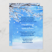 Icy Branches Winter Wonderland Wedding Kaart (Voorkant / Achterkant)