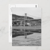 Icy Bridge Tower Reflection Briefkaart (Voorkant / Achterkant)