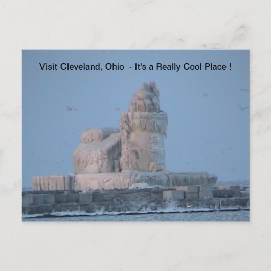 Icy Cleveland Harbour Briefkaart (Voorkant)