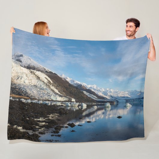 Icy College Fjord Fleece Deken (In situ)