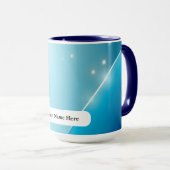 Icy Cyan Titanium Sparkle Burst Mok (Voorkant rechts)