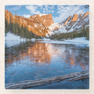 Icy Dream Lake Glazen Onderzetter
