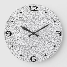 Icy Fog Gray Dapple Modern Bathroom Wall Timepiece Grote Klok