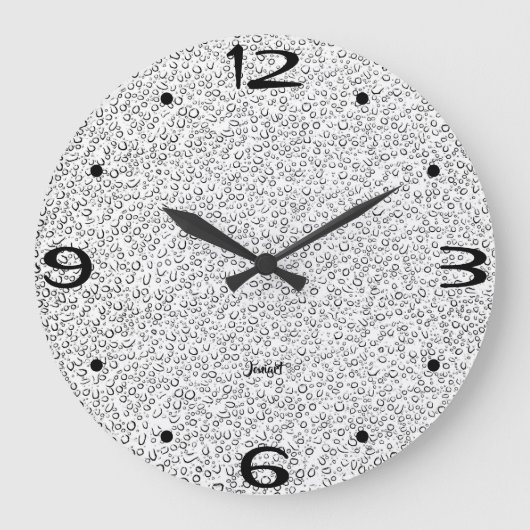 Icy Fog Gray Dapple Modern Bathroom Wall Timepiece Grote Klok (Voorkant)