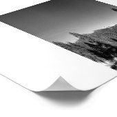 Icy Forest Panorama Zwart-wit Fotografie Poster (Hoek)