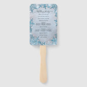 Icy Frozen Snowflakes Winter Wonderland Weddenscha Handwaaier (Achterkant)