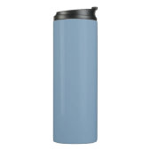 Icy Glacier Lake Blue Grey, neutrale vaste kleur Thermosbeker (Gedraaid links)