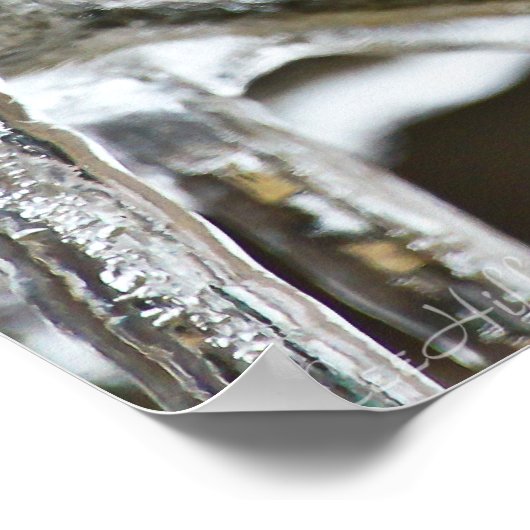 Icy Gold Reflecties Icicles Poster (Hoek)