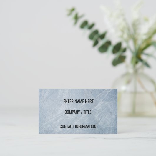 Icy Gray Marble Visitekaartje (Staand voorkant)