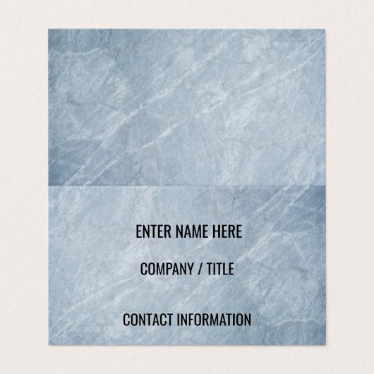 Icy Gray Marble Visitekaartje (Buitenkant ongevouwen)
