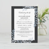 Icy Greenery & White Berries Life Celebration Kaart (Staand voorkant)