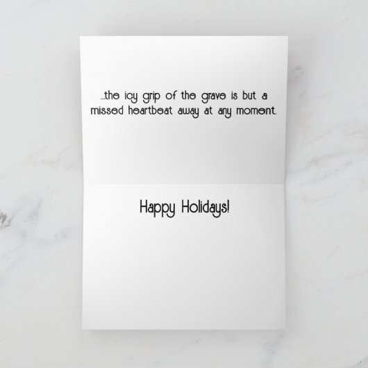 Icy Grip of the Grave Holiday Card (Binnen)