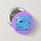 Icy Maya Animal Head Ronde Button 5,7 Cm (Voorkant /achterkant)