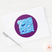 Icy Maya Animal Head Ronde Sticker (Envelop)