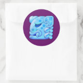 Icy Maya Animal Head Ronde Sticker (Tas)