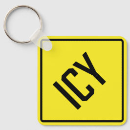 Icy Metal Vierkante Sleutelhanger