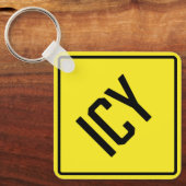 Icy Metal Vierkante Sleutelhanger (Voorkant)