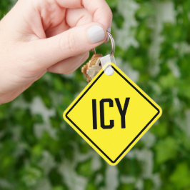 Icy Metal Vierkante Sleutelhanger