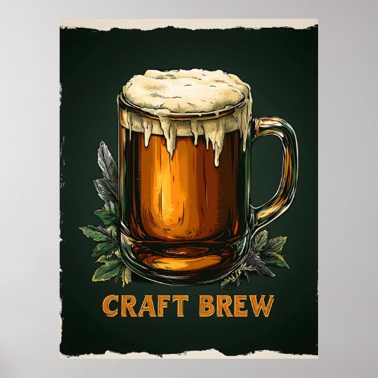 Icy Mok van Craft Brew Illustration Poster (Voorkant)