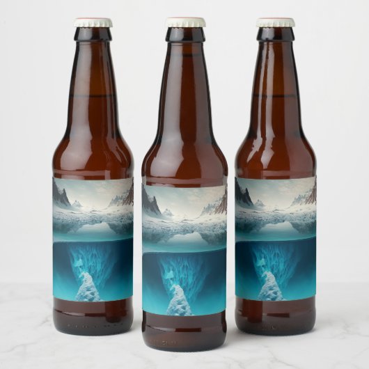 Icy Mountain View Bier Etiket (Flessen)