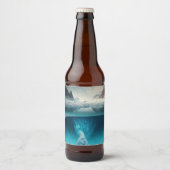 Icy Mountain View Bier Etiket (Voorkant)