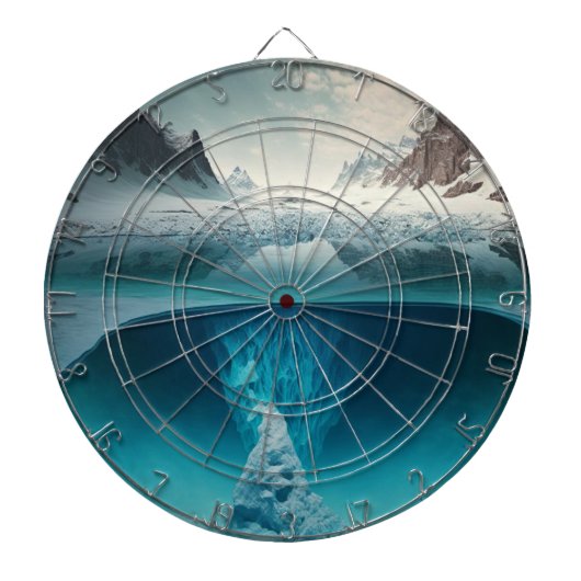 Icy Mountain View Dartbord (Voorkant)