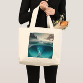Icy Mountain View Grote Tote Bag (Voorkant (product))