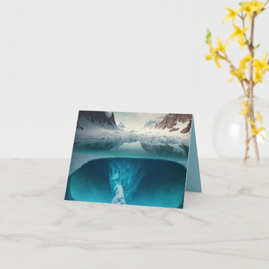 Icy Mountain View Kaart (Gele Bloem)