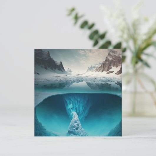 Icy Mountain View Kaart (Staand voorkant)