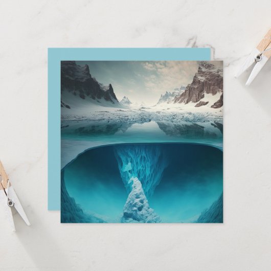 Icy Mountain View Kaart (Voorkant / Achterkant in situ)