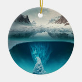 Icy Mountain View Keramisch Ornament (Voorkant)